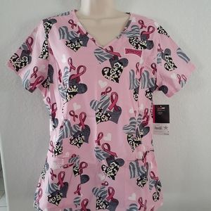 Scrubstar Breast Cancer Awareness Scrub Top